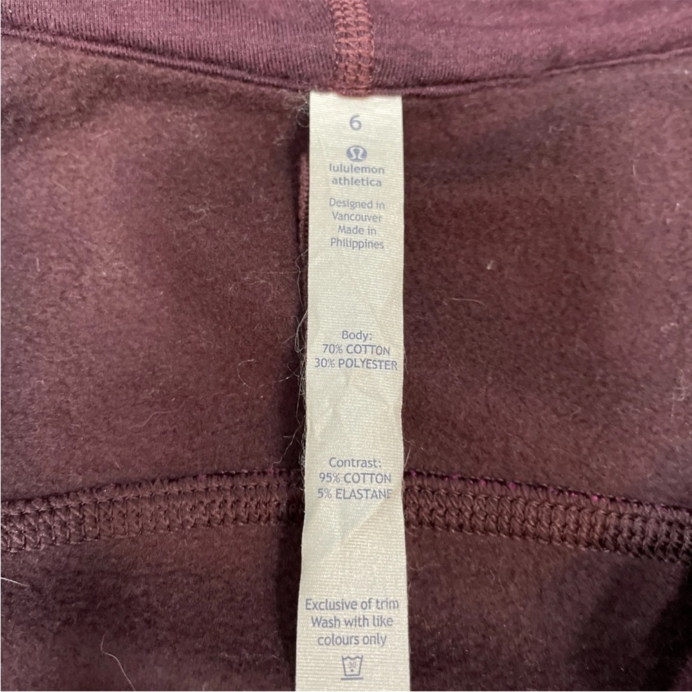 Lululemon Scuba Hoodie III Star Pixel Raspberry Bordeaux Drama Size 6 Full Zip - Picture 5 of 7